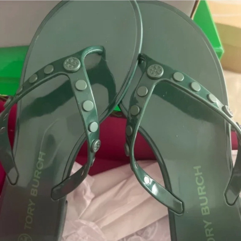 Tory Burch Green Sandals